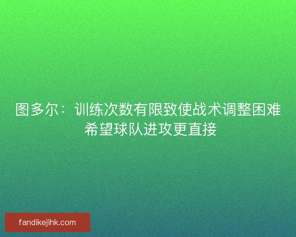 图多尔：训练次数有限致使战术调整困难 希望球队进攻更直接